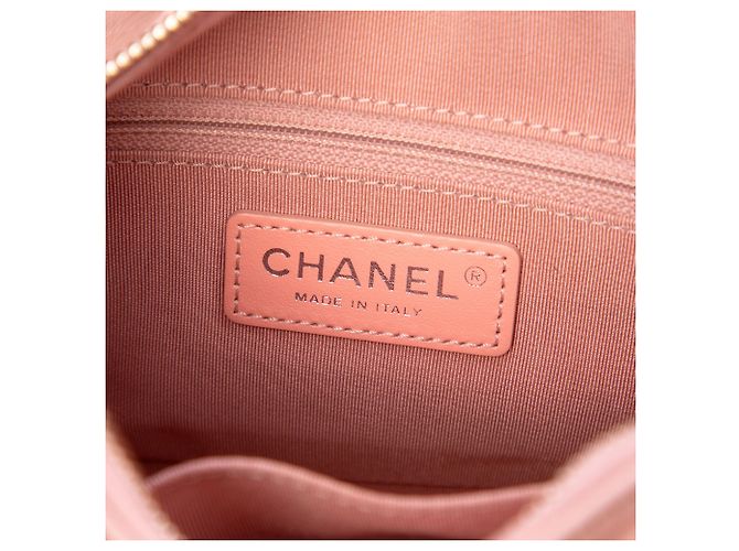 Borsa a tracolla Gabrielle Hobo Small in pelle di vitello invecchiata Chevron rosa Chanel - vista 5