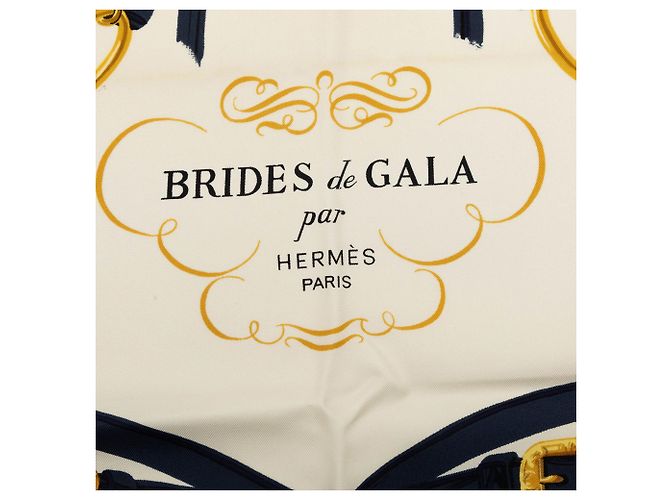Foulard di seta Hermès Brides de Gala Blu 90 - vista 2