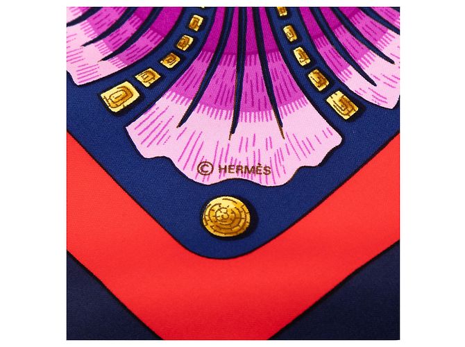 Foulard di seta Hermès Cheval Turc Blu 90 Scarves - vista 5