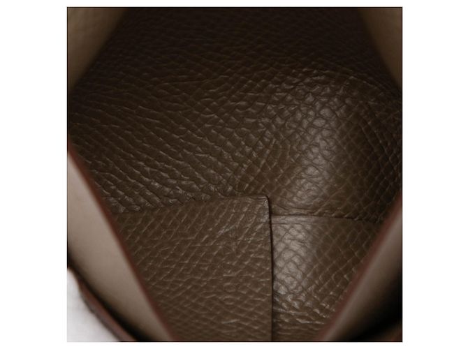 Portamonete Hermès Bastia in pelle Epsom Marrone - vista 4