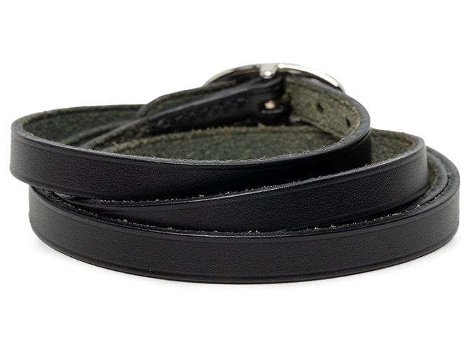 Bracciale Wrap Triple Tour Hermès in pelle Box Calf nera Nero - vista 3