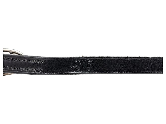Bracciale Wrap Triple Tour Hermès in pelle Box Calf nera Nero - vista 5