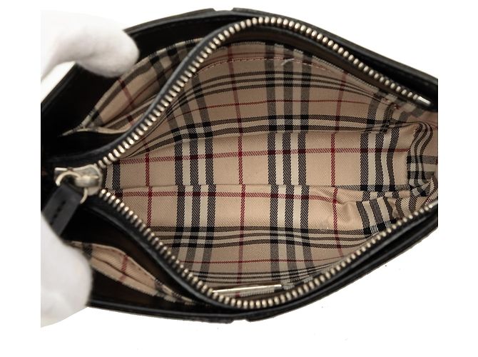 Borsa a tracolla Burberry in pelle nera Nero - vista 4
