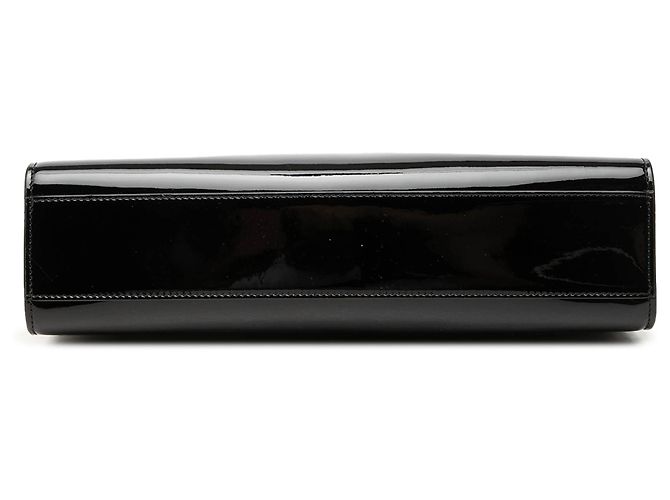 Borsa a tracolla Manhattan Medium in vernice nera Saint Laurent Nero - vista 3