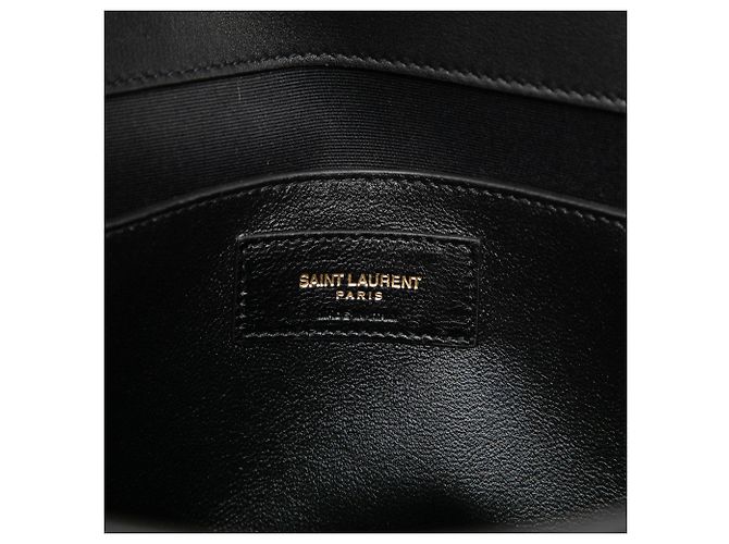 Borsa a tracolla Manhattan Medium in vernice nera Saint Laurent Nero - vista 5