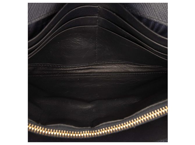 Borsa a tracolla Prada Saffiano Lux Wallet On Chain Blu - vista 4
