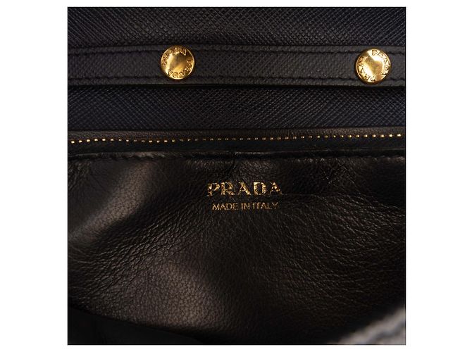 Borsa a tracolla Prada Saffiano Lux Wallet On Chain Blu - vista 5
