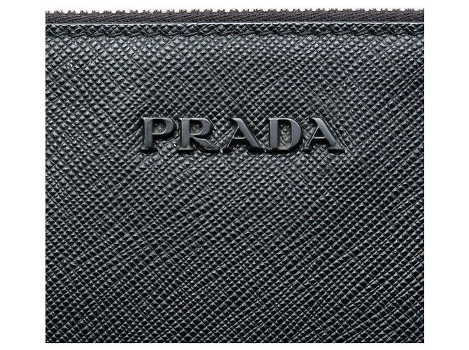 Clutch Prada Saffiano nera con stampa banana Nero - vista 5