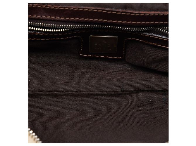 Borsa a tracolla Fendi Zucca Canvas Beige - vista 4