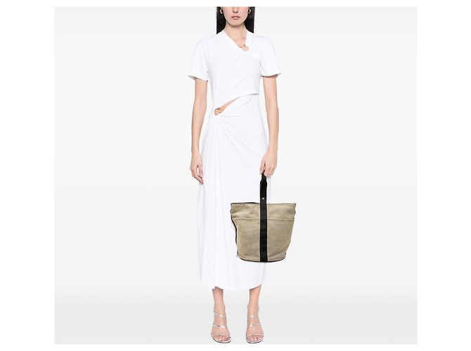 Borsa Secchiello Hermès Toile Saxo GM Beige - vista 8