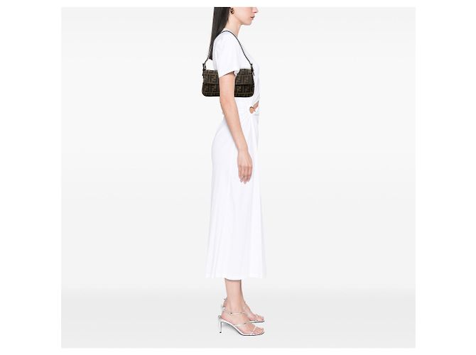 Borsa a spalla Baguette Fendi Zucca Canvas Marrone - vista 6