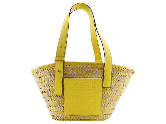 Borsa Tote Anagram Small in Raphia Beige LOEWE - vista 10