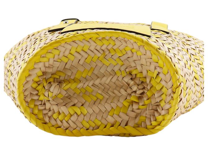 Borsa Tote Anagram Small in Raphia Beige LOEWE - vista 4
