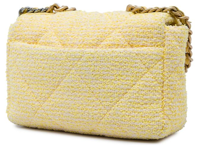Bolso Chanel Medium Tweed 19 Flap Satchel Amarillo - vista 2