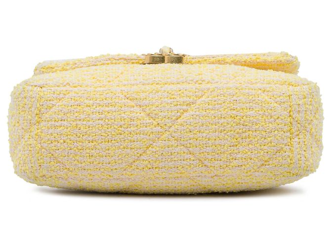 Bolso Chanel Medium Tweed 19 Flap Satchel Amarillo - vista 3