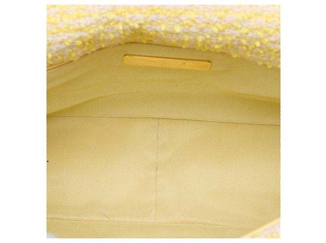 Bolso Chanel Medium Tweed 19 Flap Satchel Amarillo - vista 4