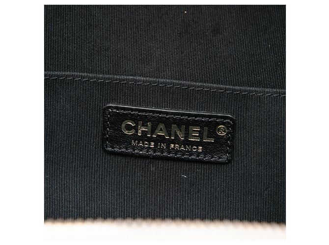 Borsa Vanity Satchel Chanel Small CC Matelassé in Vitello Stropicciato Bianca Bianco - vista 5