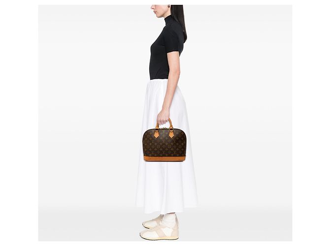 Borsa a mano Louis Vuitton Monogram Alma PM Marrone - vista 6