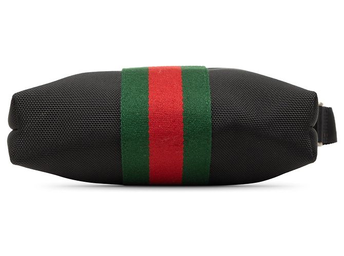 Borsa a tracolla Gucci Techno Canvas Web nera Nero - vista 3