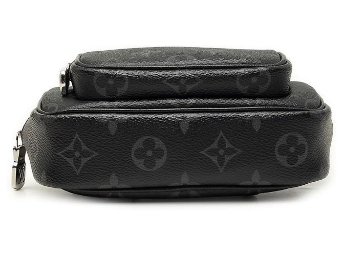 Borsa a Tracolla Louis Vuitton Monogram Eclipse Taigarama Outdoor Pouch Nera Nero - vista 3