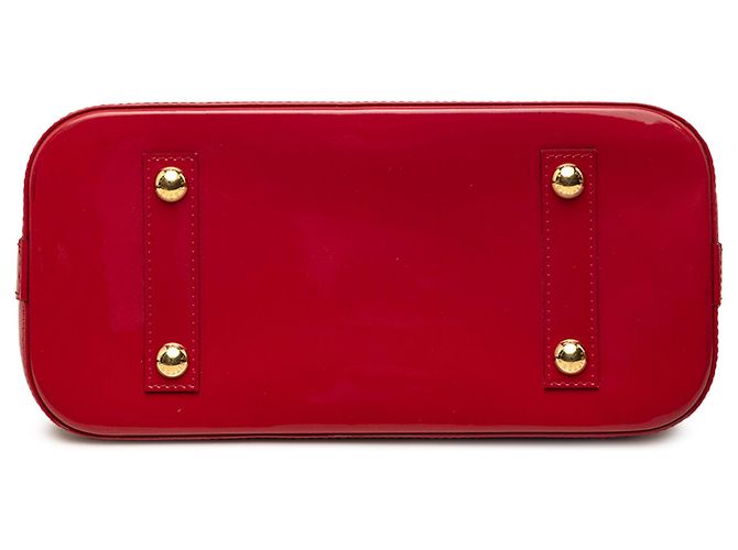 Borsa a mano Louis Vuitton Alma PM Monogram Vernis rossa Rosso - vista 3