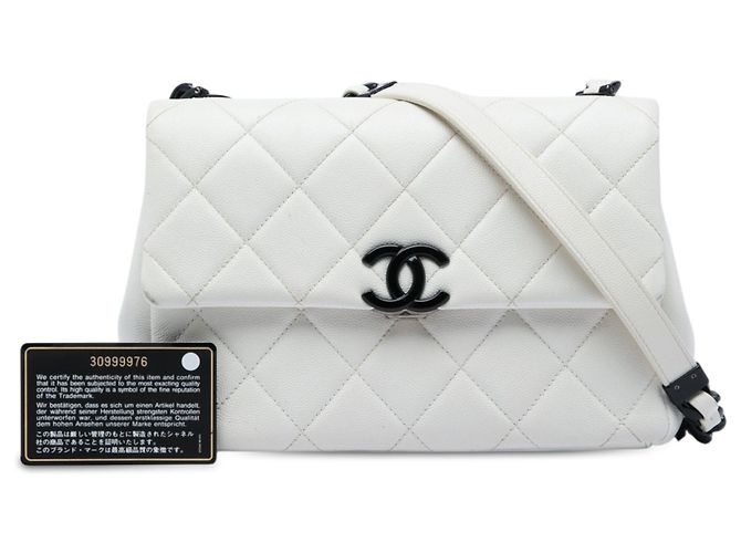 Borsa a tracolla Chanel Medium Quilted Caviar My Everything Flap bianca Bianco - vista 6