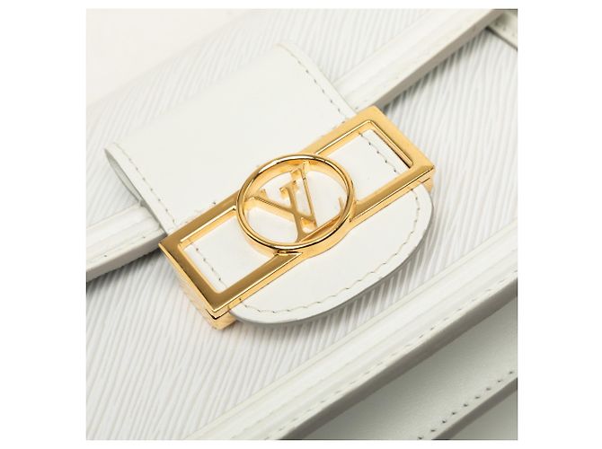 Borsa Louis Vuitton Epi Mini Dauphine Satchel Bianca Bianco - vista 6