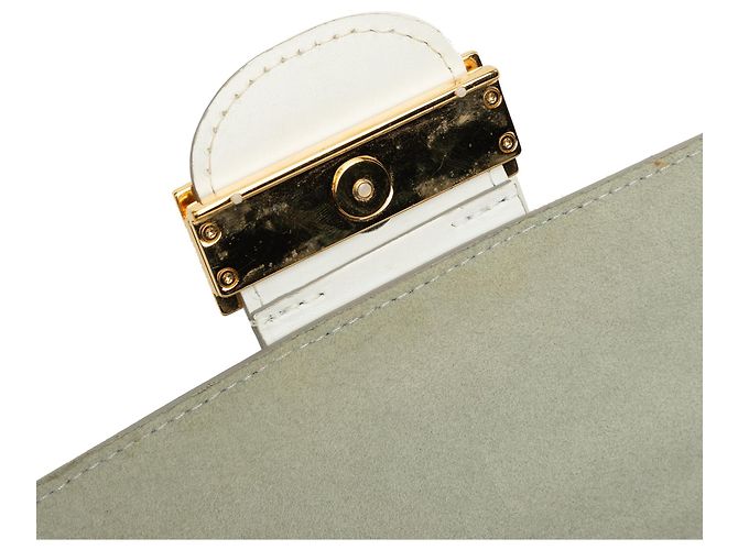 Borsa Louis Vuitton Epi Mini Dauphine Satchel Bianca Bianco - vista 8