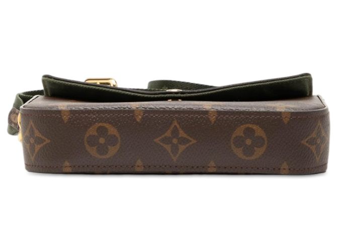 Borsa a tracolla Louis Vuitton Monogram Felicie Strap And Go Marrone - vista 3