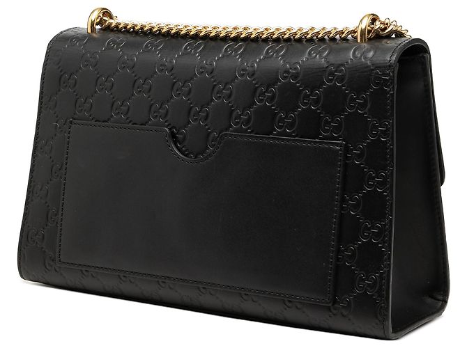 Padlock Borsa a tracolla Gucci Medium Guccissima con lucchetto, Nera Nero - vista 2