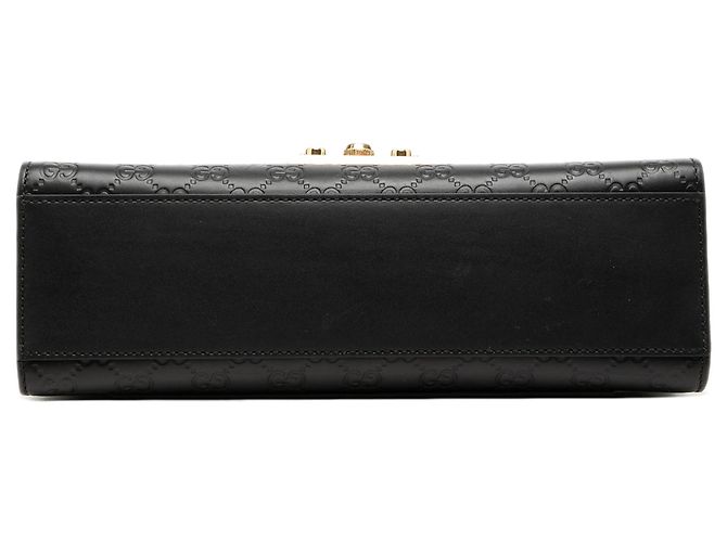 Padlock Borsa a tracolla Gucci Medium Guccissima con lucchetto, Nera Nero - vista 3