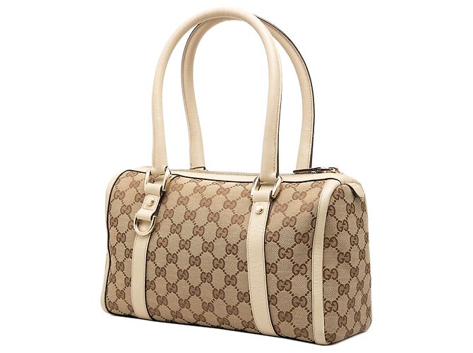 Borsa Boston Gucci GG Canvas Abbey D Ring Beige - vista 2