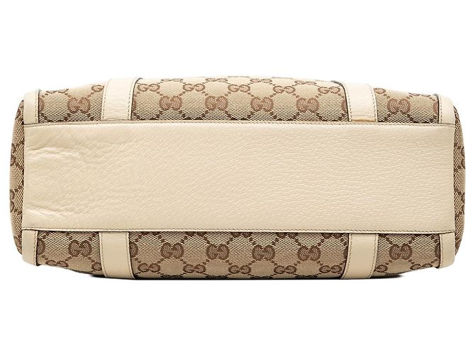 Borsa Boston Gucci GG Canvas Abbey D Ring Beige - vista 3