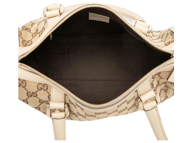 Borsa Boston Gucci GG Canvas Abbey D Ring Beige - vista 4