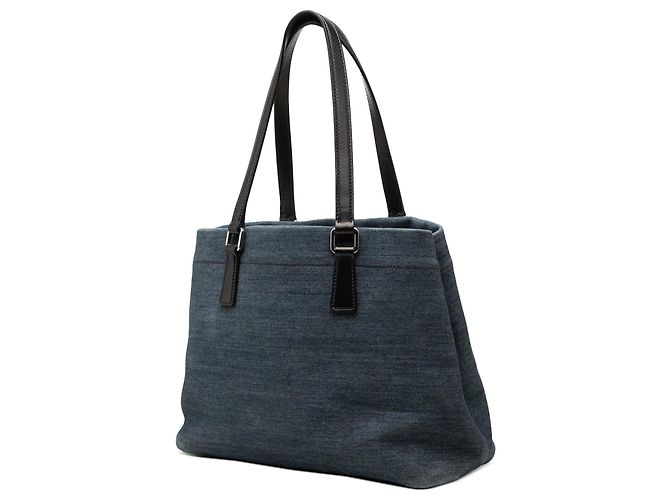 Blauer Prada Logo Denim Tote - Ansicht 2