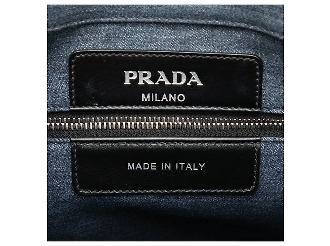Blauer Prada Logo Denim Tote - Ansicht 5