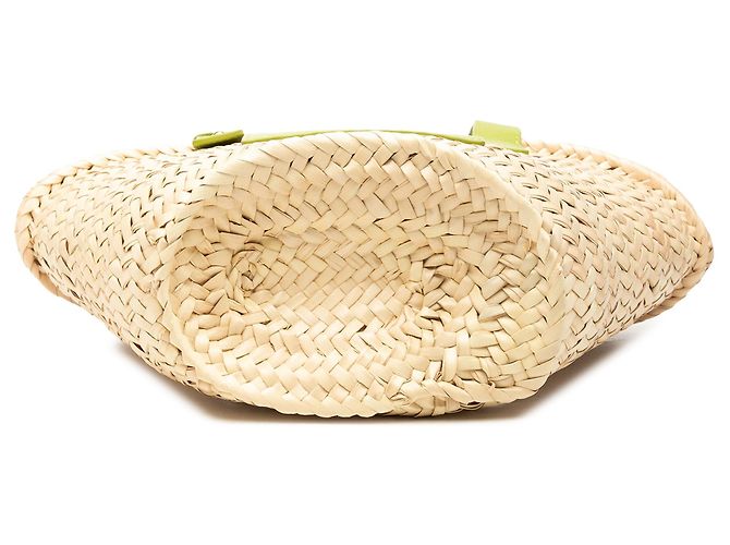 Borsa Cesto Anagram Small in Raphia Beige LOEWE - vista 3
