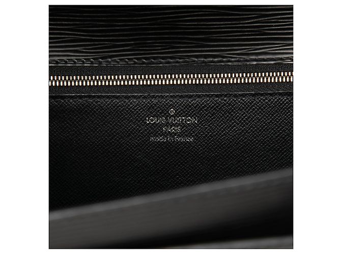 Borsa Satchel Louis Vuitton Epi Monceau 28 Nera Nero - vista 4