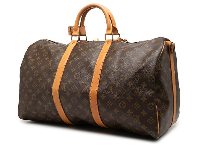 Borsa da viaggio Louis Vuitton Monogram Keepall Bandouliere 50 Marrone - vista 2