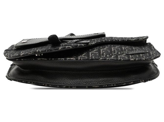 Borsa a tracolla Saddle in tela Dior Oblique nera Nero - vista 3