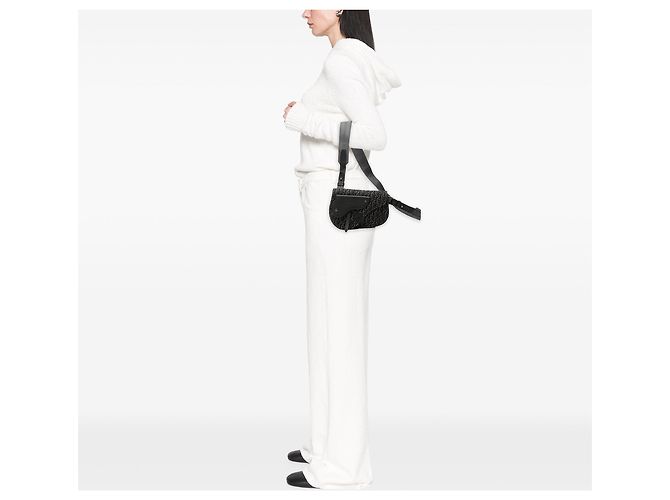 Borsa a tracolla Saddle in tela Dior Oblique nera Nero - vista 6