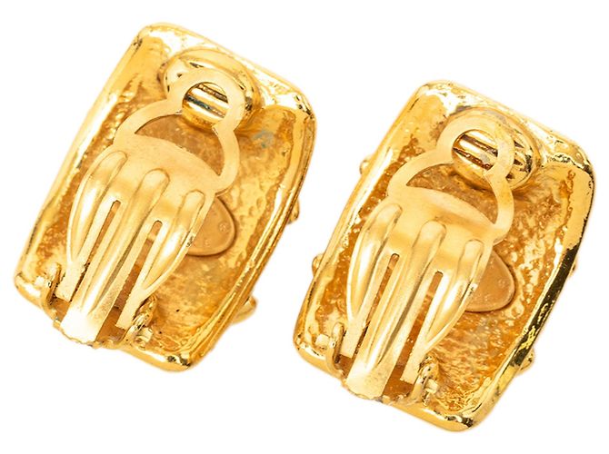 Orecchini a clip Chanel CC placcati oro D'oro - vista 2