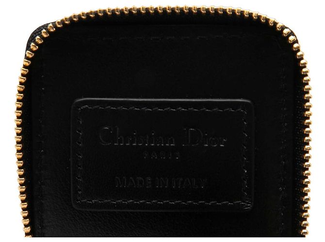 Borsa a pochette Lady Dior Cube in pelle vernita Cannage nera Dior Micro Nero - vista 5