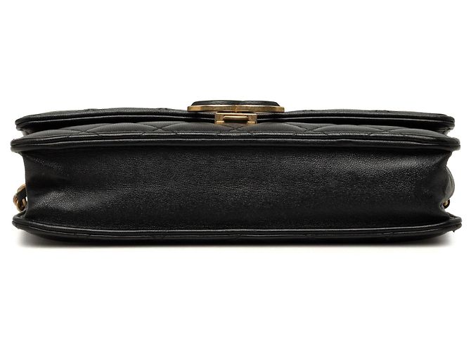 Borsa a tracolla Chanel CC Chic Wallet on Chain in pelle d'agnello matelassé nera Nero - vista 3