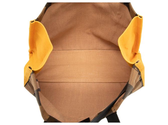 Sacola Fendi Pequin Canvas marrom - vista 4