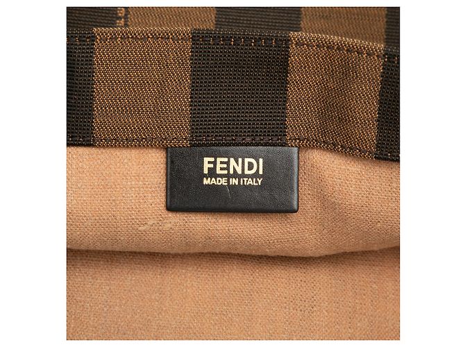 Sacola Fendi Pequin Canvas marrom - vista 5