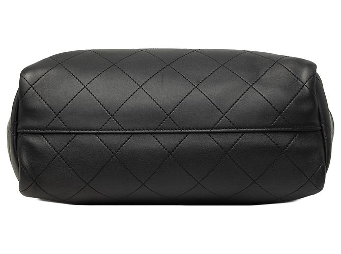 Borsa Tote Satchel Lady Coco Shopping Chanel Medium in vitello trapuntato nero - vista 3