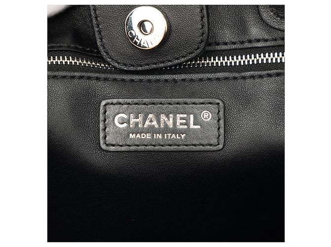 Borsa Tote Satchel Lady Coco Shopping Chanel Medium in vitello trapuntato nero - vista 5