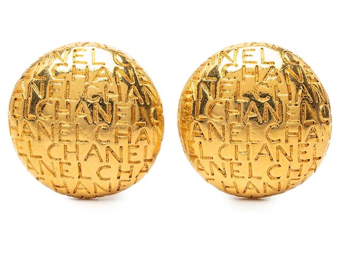 Orecchini a clip Chanel placcati in oro con logo inciso D'oro - vista 2