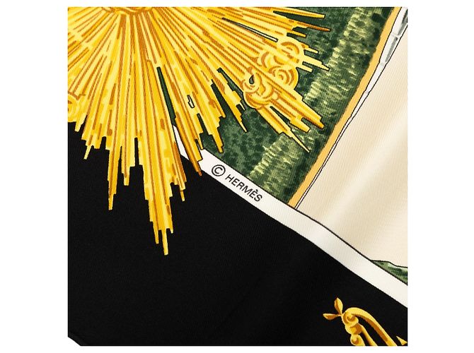 Foulard di seta Hermès Sanssoucy Nero 90 Scarves - vista 3